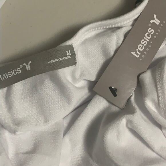 NWT TRESICS WHITE‎ BODYSUIT SIZE M - Picture 5 of 5